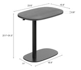 Buddy Gray Adjustable Rotating Side Table - Ornate Home
