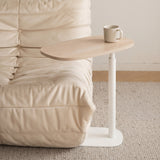 Buddy Natural & White Adjustable Rotating Side Table - Ornate Home