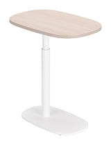 Buddy Natural & White Adjustable Rotating Side Table - Ornate Home