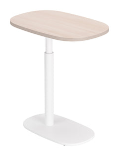 Buddy Natural & White Adjustable Rotating Side Table - Ornate Home