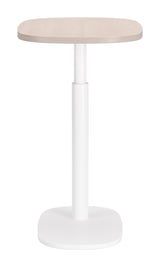 Buddy Natural & White Adjustable Rotating Side Table - Ornate Home