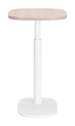 Buddy Natural & White Adjustable Rotating Side Table - Ornate Home