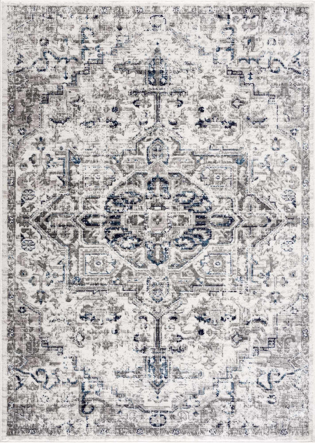 Buenaventura Cream & Navy Area Rug - Clearance - Ornate Home