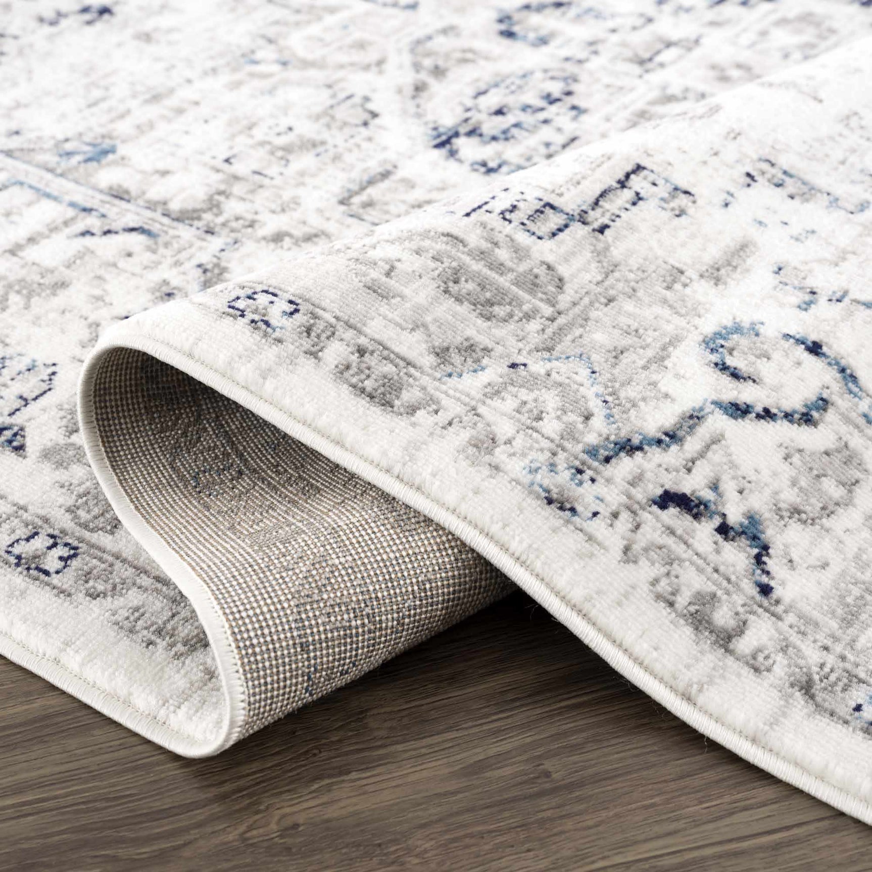 Buenaventura Cream & Navy Area Rug - Clearance - Ornate Home