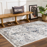 Buenaventura Cream & Navy Area Rug - Clearance - Ornate Home
