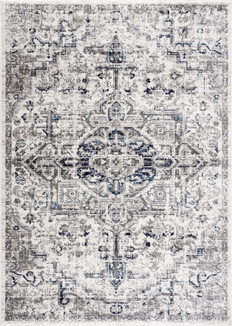 Buenaventura Cream & Navy Area Rug - Ornate Home