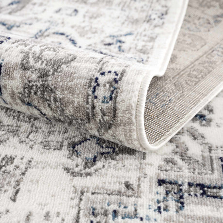 Buenaventura Cream & Navy Area Rug - Ornate Home