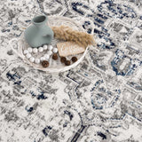 Buenaventura Cream & Navy Area Rug - Ornate Home