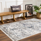 Buenaventura Cream & Navy Area Rug - Ornate Home