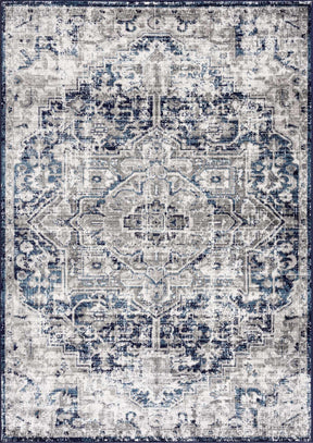 Buenaventura Navy Area Rug - Clearance - Ornate Home
