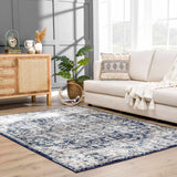 Buenaventura Navy Area Rug - Clearance - Ornate Home