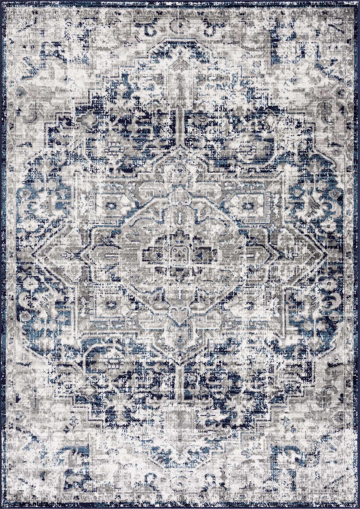 Buenaventura Navy Area Rug - Ornate Home