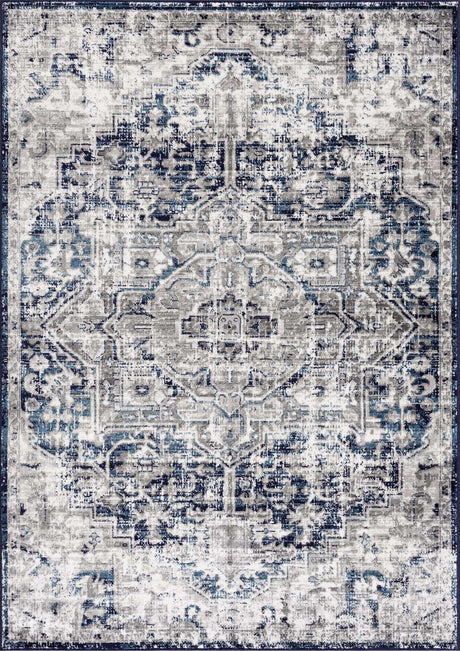 Buenaventura Navy Area Rug - Ornate Home