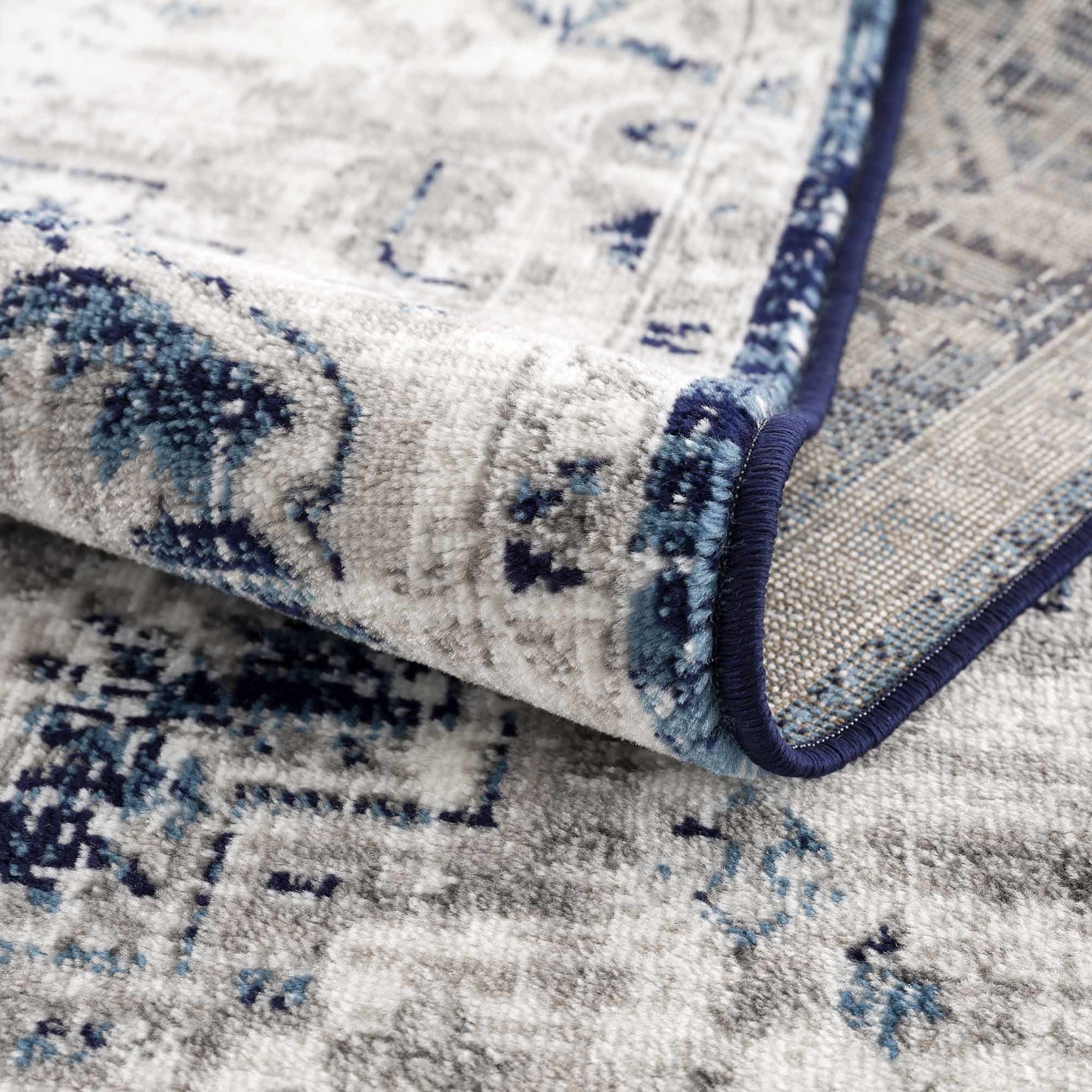 Buenaventura Navy Area Rug - Ornate Home