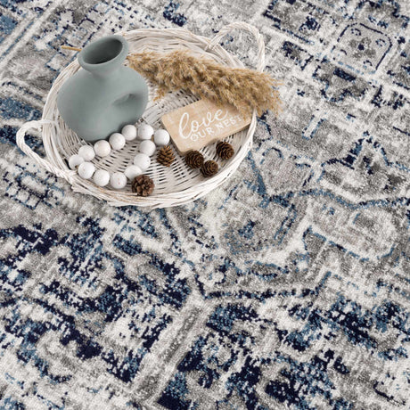 Buenaventura Navy Area Rug - Ornate Home