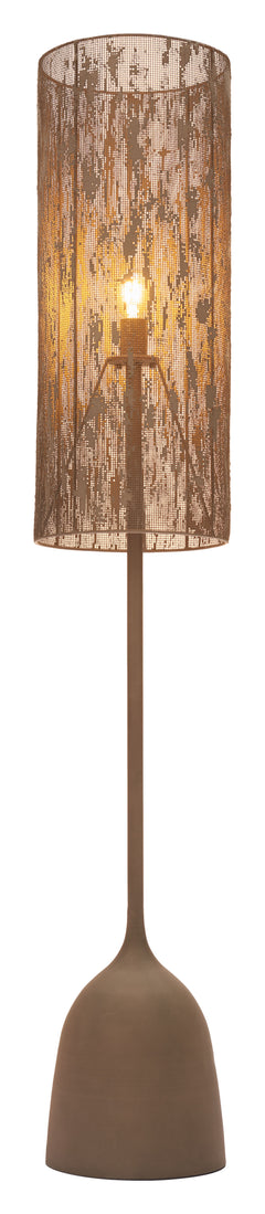 Buff Taupe Floor Lamp - Ornate Home