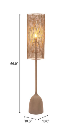 Buff Taupe Floor Lamp - Ornate Home
