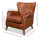Bugatti Brown Arm Chair - Ornate Home