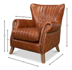 Bugatti Brown Arm Chair - Ornate Home