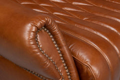 Bugatti Brown Leather Swivel Chair - Ornate Home