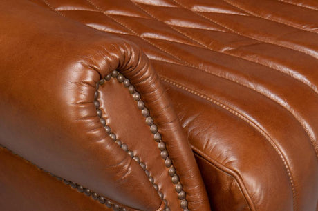 Bugatti Brown Leather Swivel Chair - Ornate Home