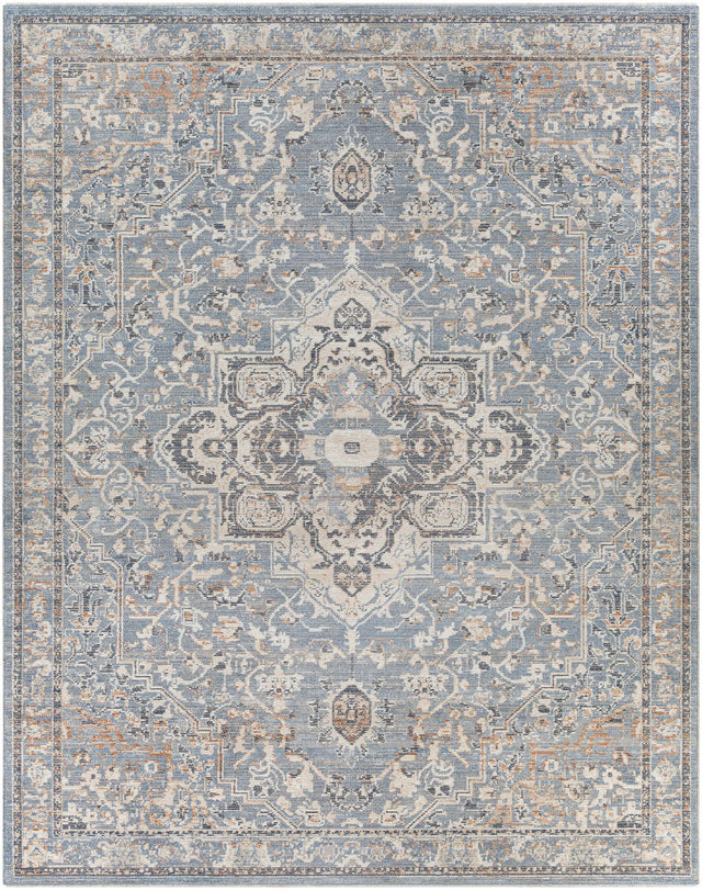 Buguey Cream&Blue Area Rug - Clearance - Ornate Home