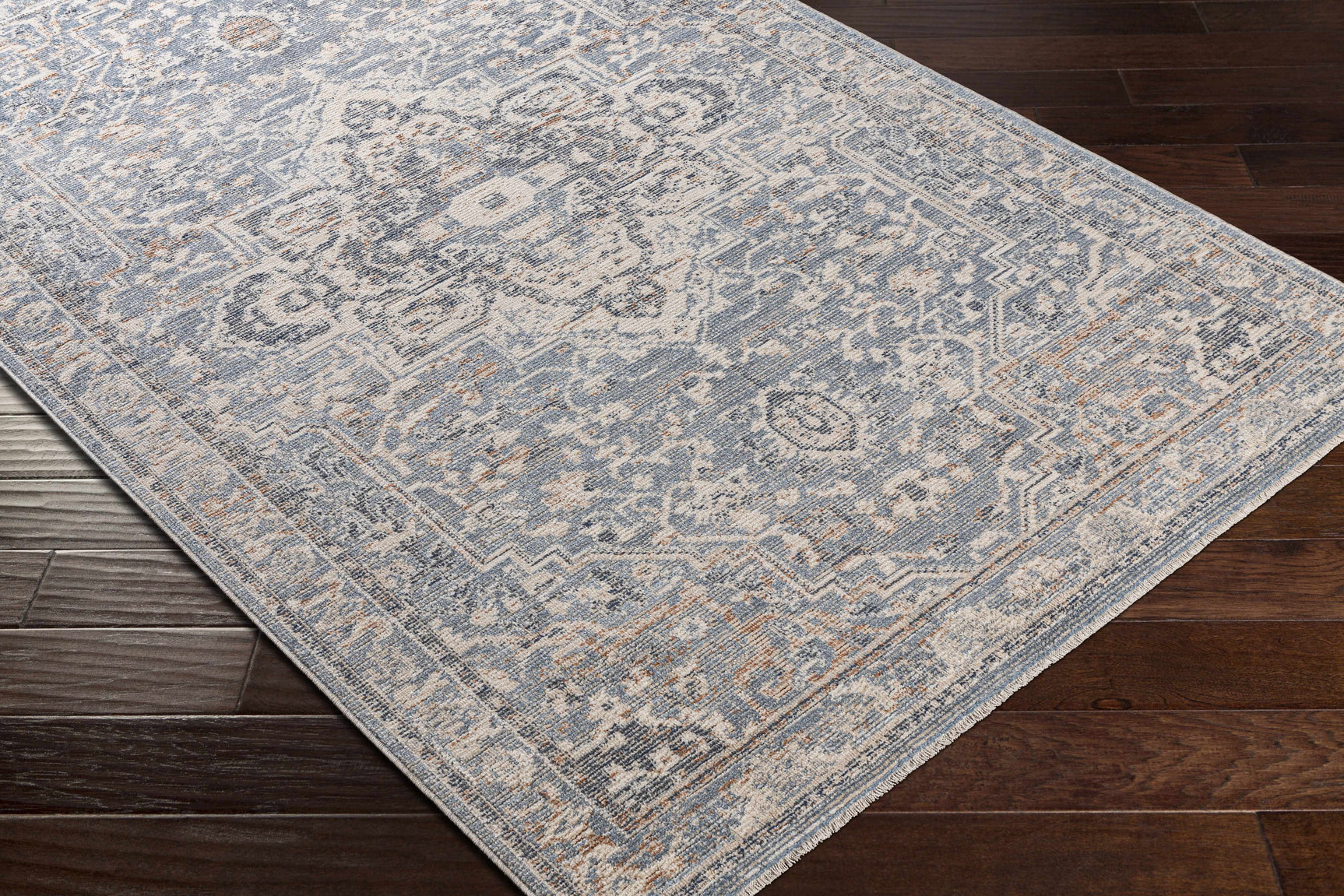 Buguey Cream&Blue Area Rug - Clearance - Ornate Home