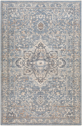 Buguey Cream&Blue Area Rug - Clearance - Ornate Home