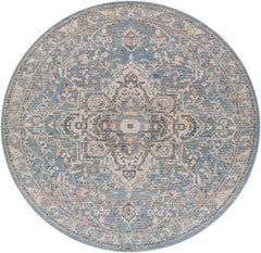 Buguey Cream&Blue Area Rug - Clearance - Ornate Home