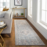 Buguey Cream&Blue Area Rug - Clearance - Ornate Home