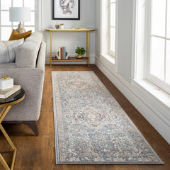 Buguey Cream&Blue Area Rug - Clearance - Ornate Home