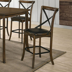 Buhl Burnished Oak/Espresso Counter Height Side Chair (Set of 2) - Ornate Home