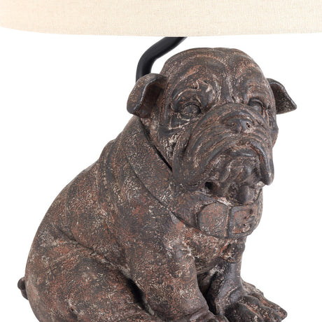 Bulldog Brown Table Lamp - Ornate Home