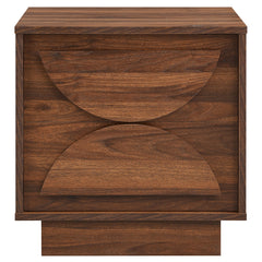 Bulwark Walnut 2-Drawer Nightstand - Ornate Home