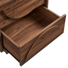 Bulwark Walnut 2-Drawer Nightstand - Ornate Home