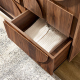 Bulwark Walnut 3-Door Wardrobe Closet - Ornate Home