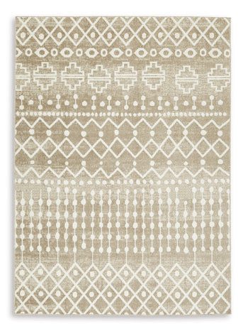 Bunchly Tan/Brown/Cream 5 x 7 Rug (Online Special Price) - Ornate Home