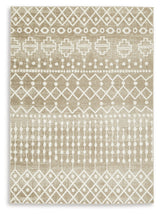 Bunchly Tan/Brown/Cream 5' x 7' Rug - Ornate Home