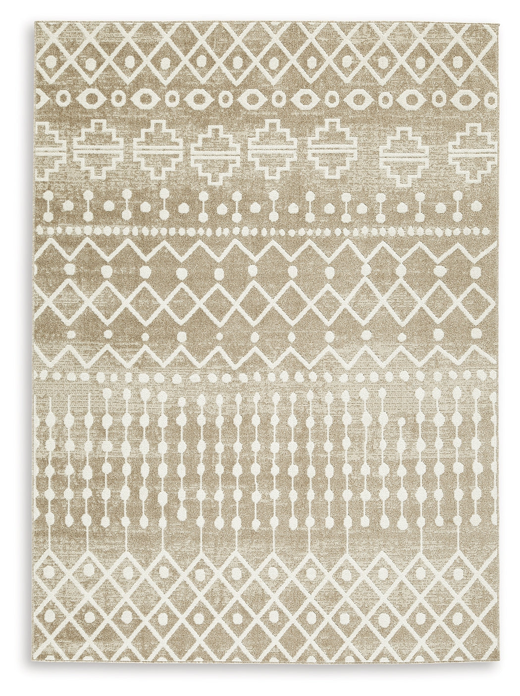 Bunchly Tan/Brown/Cream 5' x 7' Rug - Ornate Home