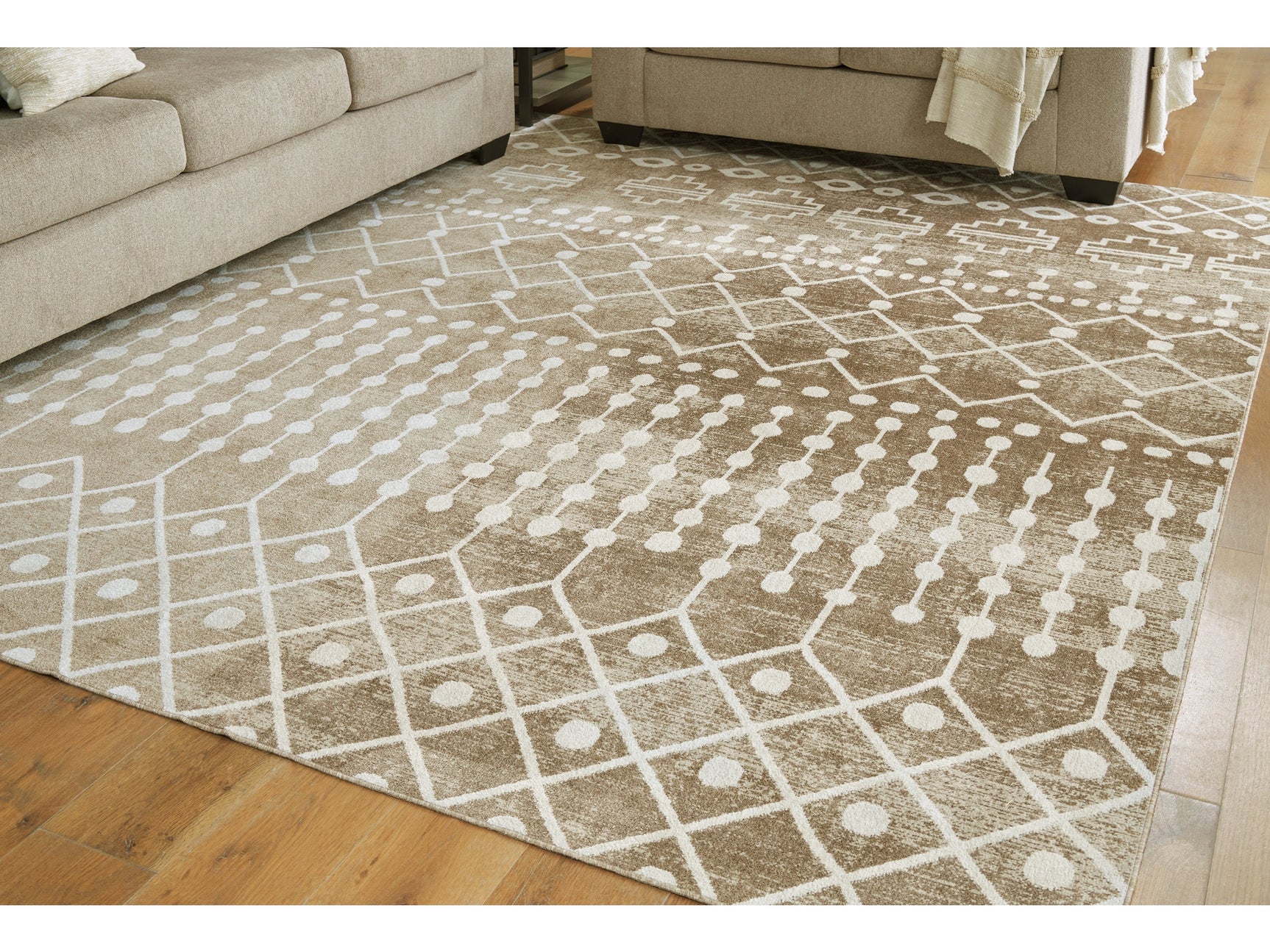 Bunchly Tan/Brown/Cream 8' x 10' Rug - Ornate Home