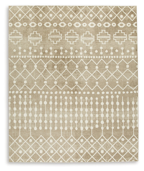 Bunchly Tan/Brown/Cream 8' x 10' Rug - Ornate Home