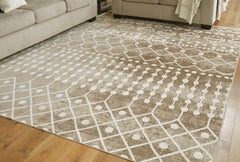 Bunchly Tan/Brown/Cream 8' x 10' Rug - Ornate Home