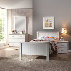 Bungalow White Twin Bed - Ornate Home