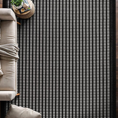 Bunny Black White Geometric Modern Luxury Zebra Micro Loop Soft Non Shedding Area Rugs - Ornate Home