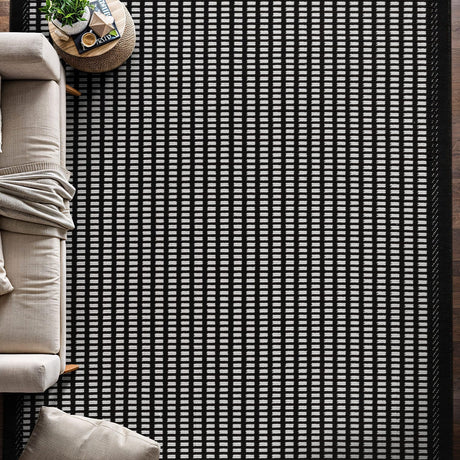 Bunny Black White Geometric Modern Luxury Zebra Micro Loop Soft Non Shedding Area Rugs - Ornate Home