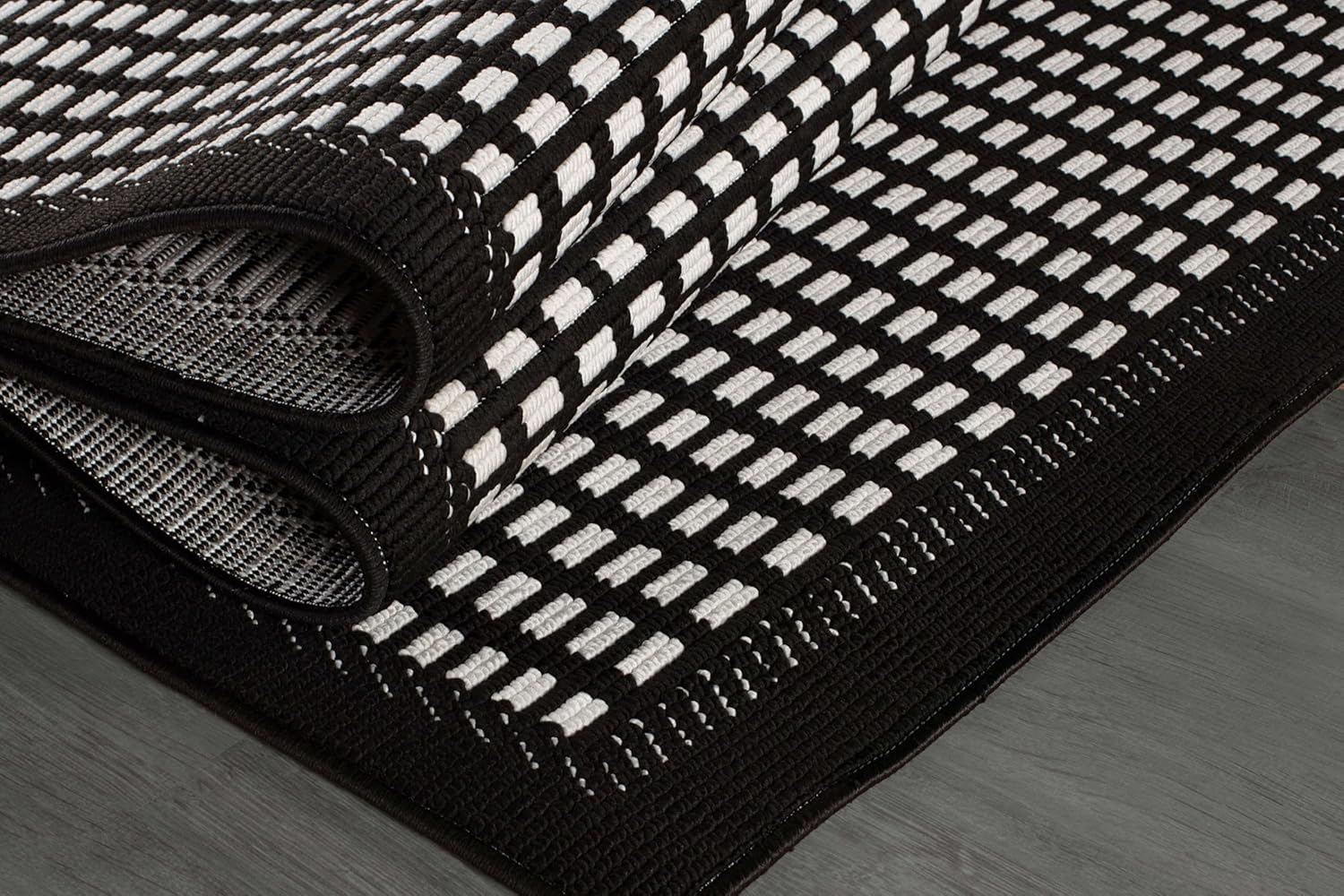 Bunny Black White Geometric Modern Luxury Zebra Micro Loop Soft Non Shedding Area Rugs - Ornate Home