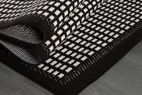 Bunny Black White Geometric Modern Luxury Zebra Micro Loop Soft Non Shedding Area Rugs - Ornate Home