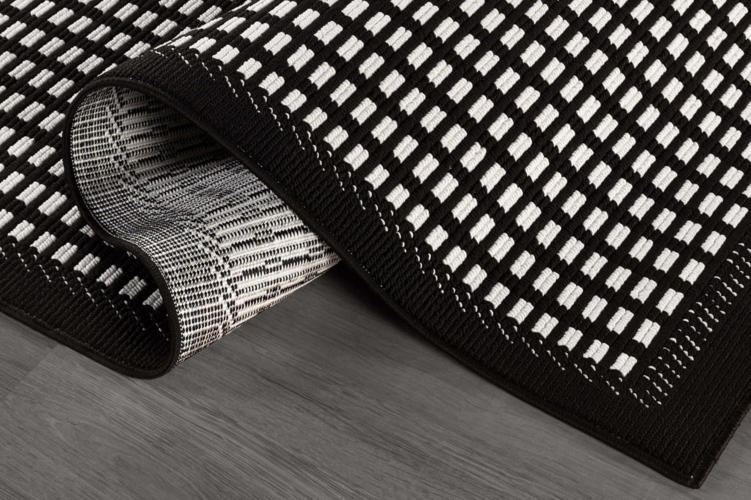 Bunny Black White Geometric Modern Luxury Zebra Micro Loop Soft Non Shedding Area Rugs - Ornate Home