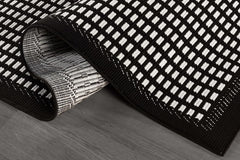 Bunny Black White Geometric Modern Luxury Zebra Micro Loop Soft Non Shedding Area Rugs - Ornate Home