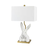 Bunny Love Chalk White/Gold Table Lamp (Set of 2) - Ornate Home